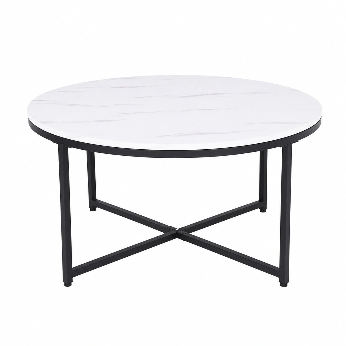 Table basse, en métal, coloris noir, pour le salon
