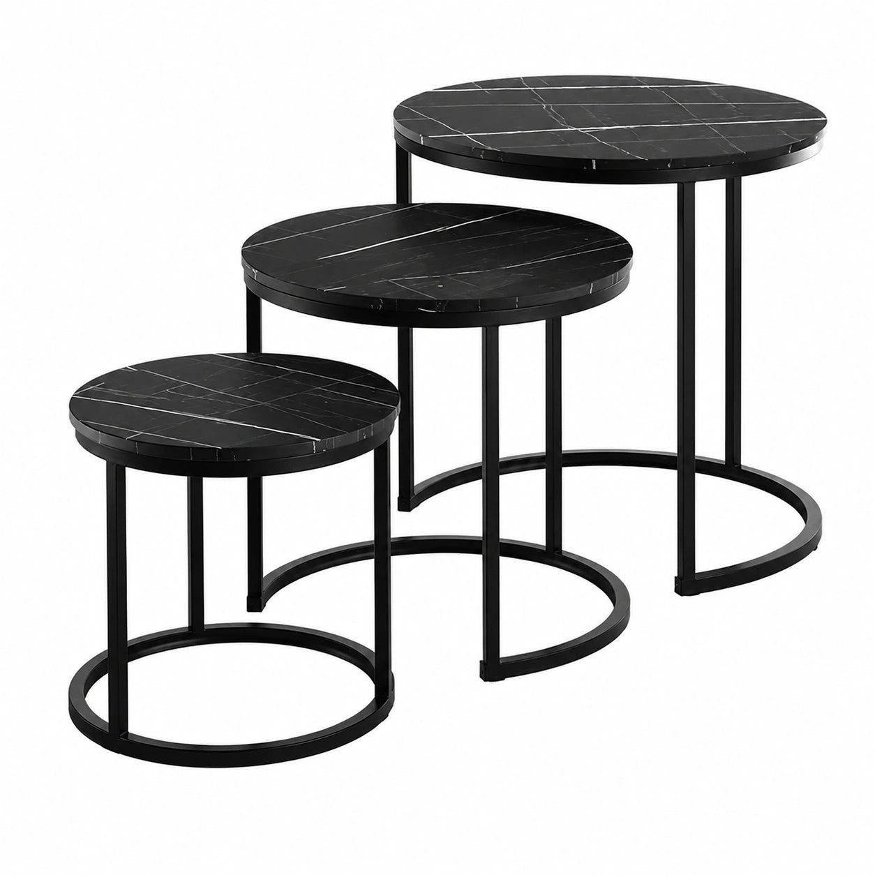 Table basse, coloris noir, 55 x 55 cm, pour le salon
