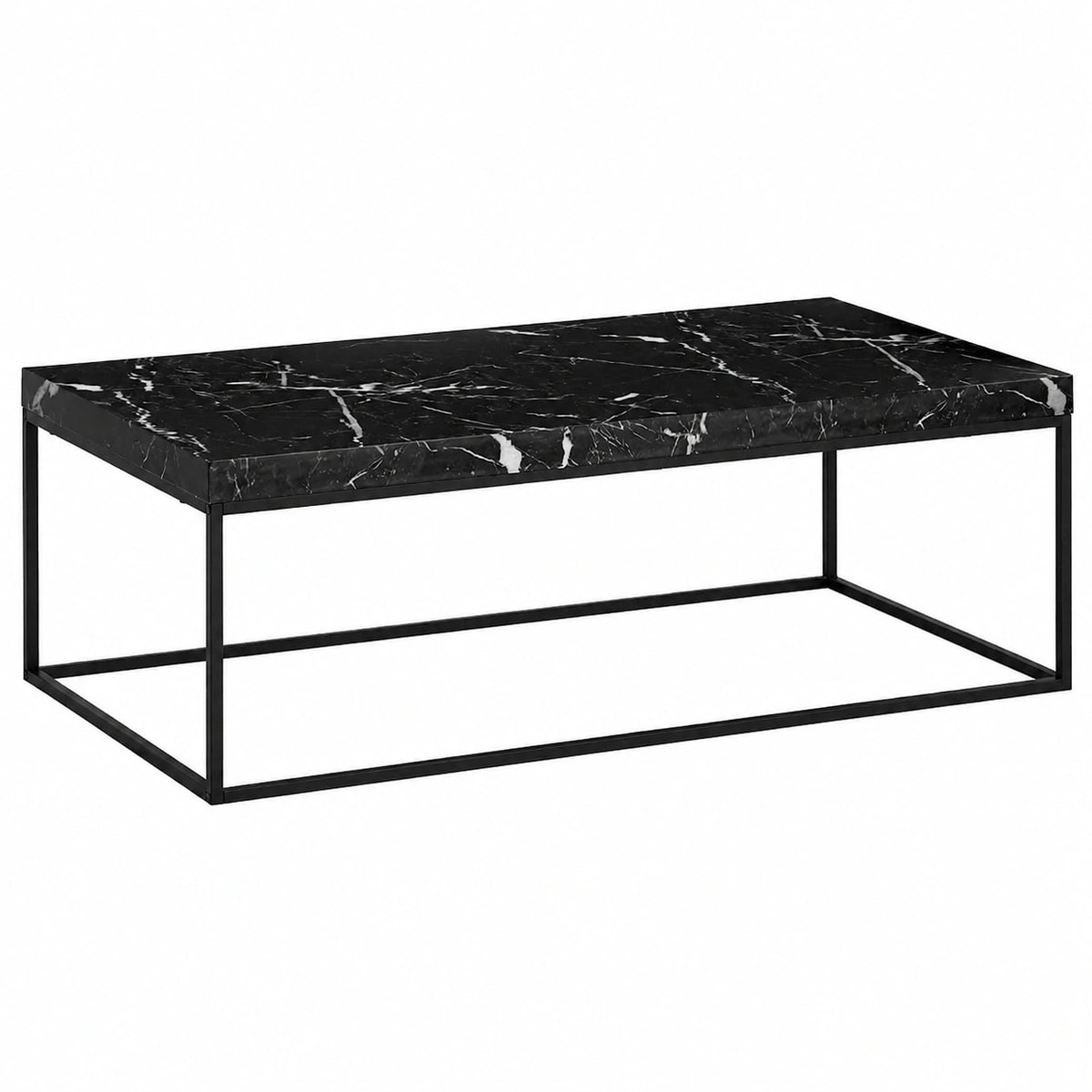Table basse, coloris noir, 120 x 60 x 38 cm, pour le salon