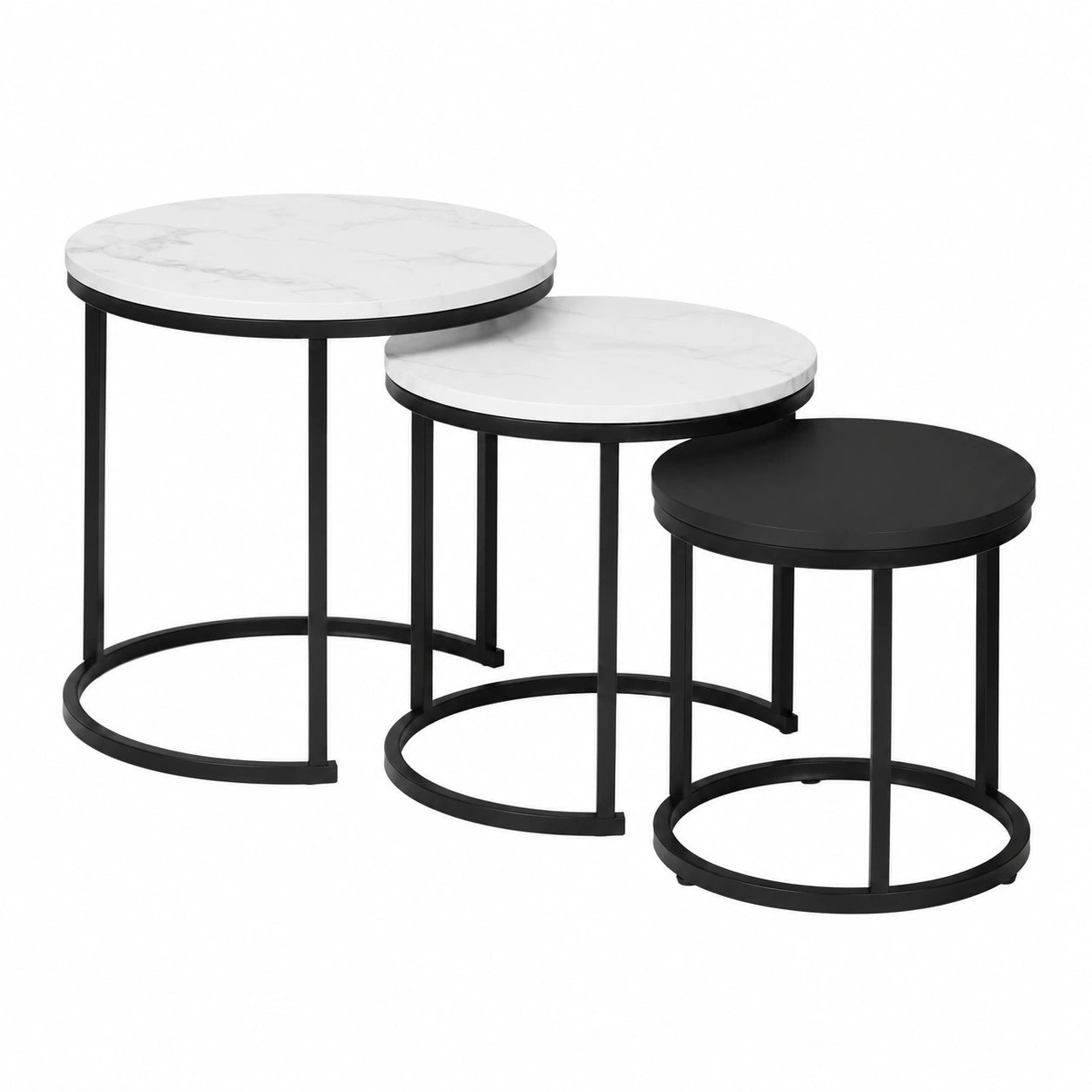 Table basse, en métal, coloris noir, pour le salon