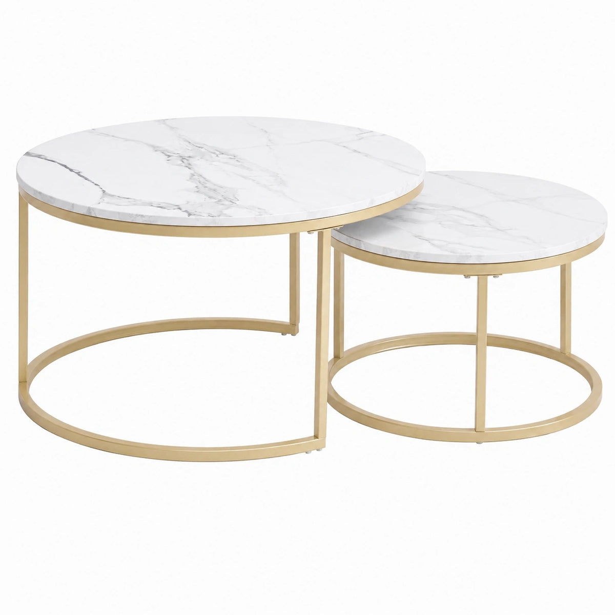 Table basse, 80 x 80 x 45 cm, coloris blanc, pour le salon