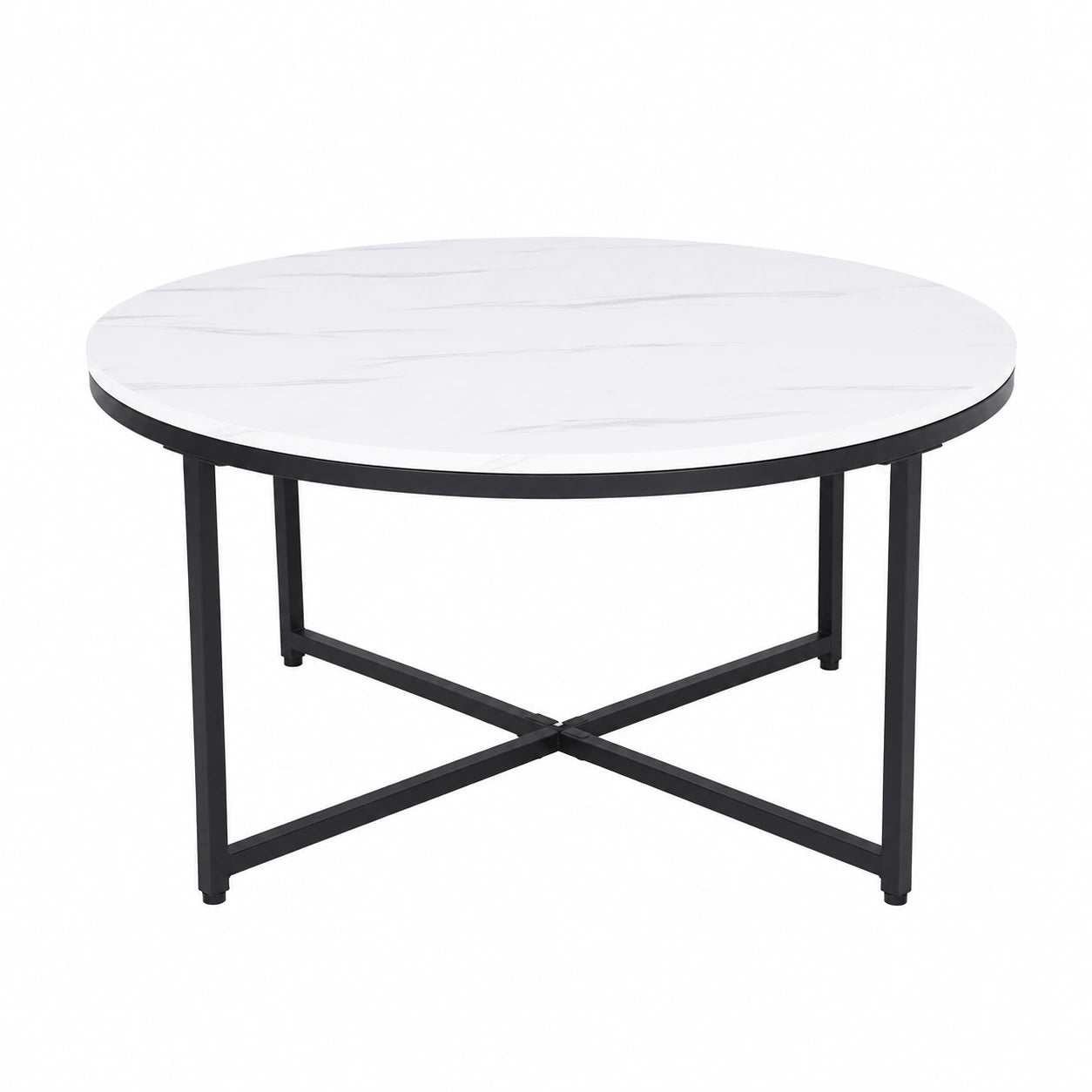 Table basse, en métal, coloris noir, pour le salon