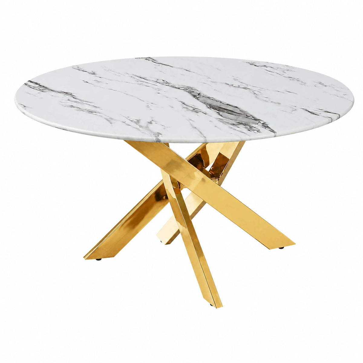 Table basse, en verre, coloris doré, pour le salon