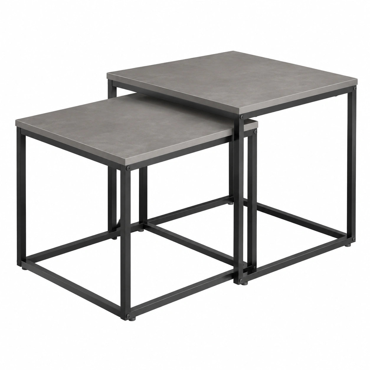 Table basse, en métal, coloris noir, 50 x 50 cm, pour le salon