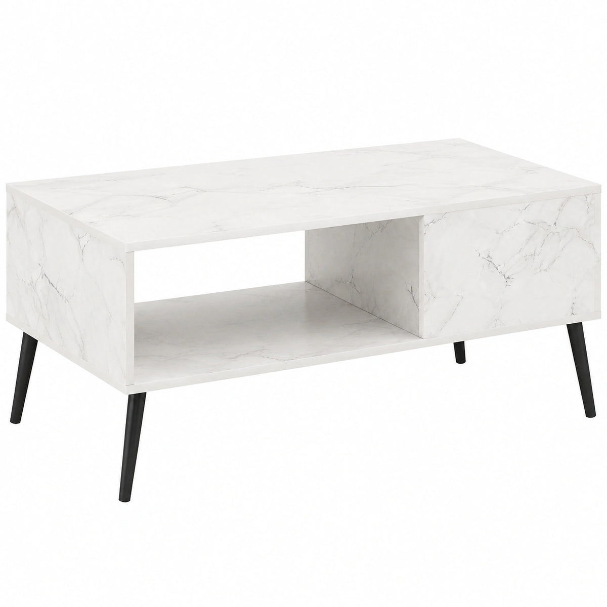 Table basse, coloris blanc, pour le salon