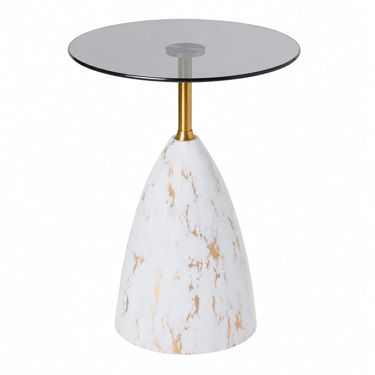 Table basse, en métal, coloris noir et blanc, pour le salon